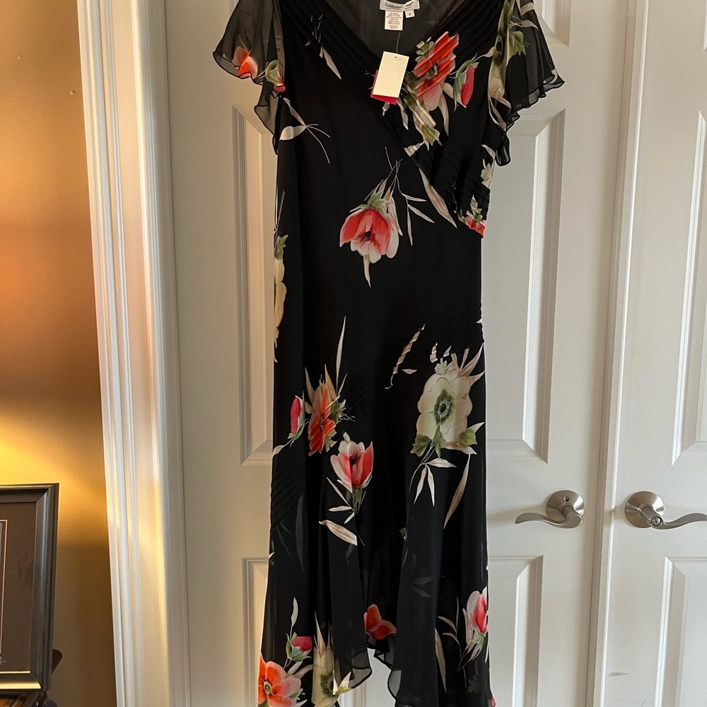 Floral Black Dress